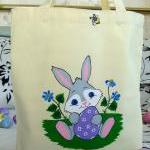 Tote Bag With Easter Bunny
