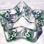 Purple Flowered Dish