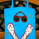 Beach Tote Bag With Flip F..