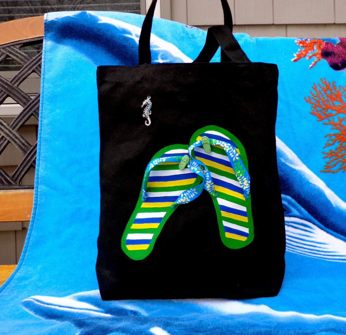 Flip Flop Tote Beach Bag On Luulla