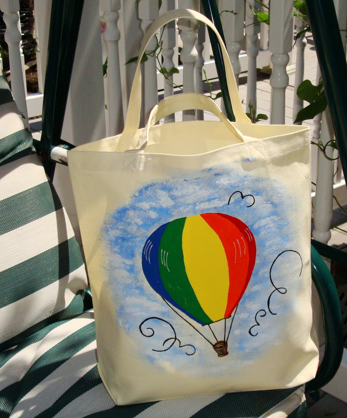 Colorful Hot Air Balloon Tote Bag on Luulla